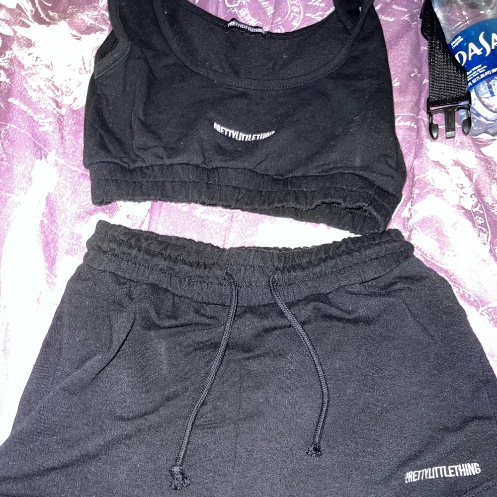 Plt crop top and short set